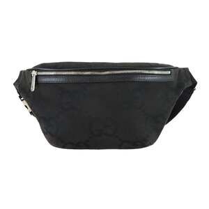 Gucci Jumbo GG Belt Bag, Body Waist Pouch, Canvas and Leather, Black, 696031,...